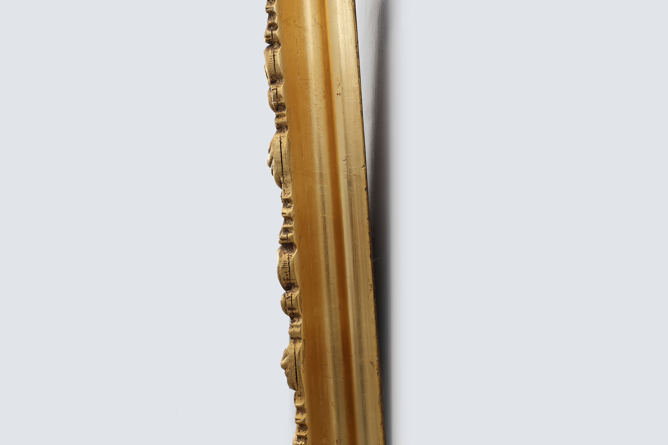 Baroque style giltwood mirror with acanthus carvings, France ca. 1880thumbnail
